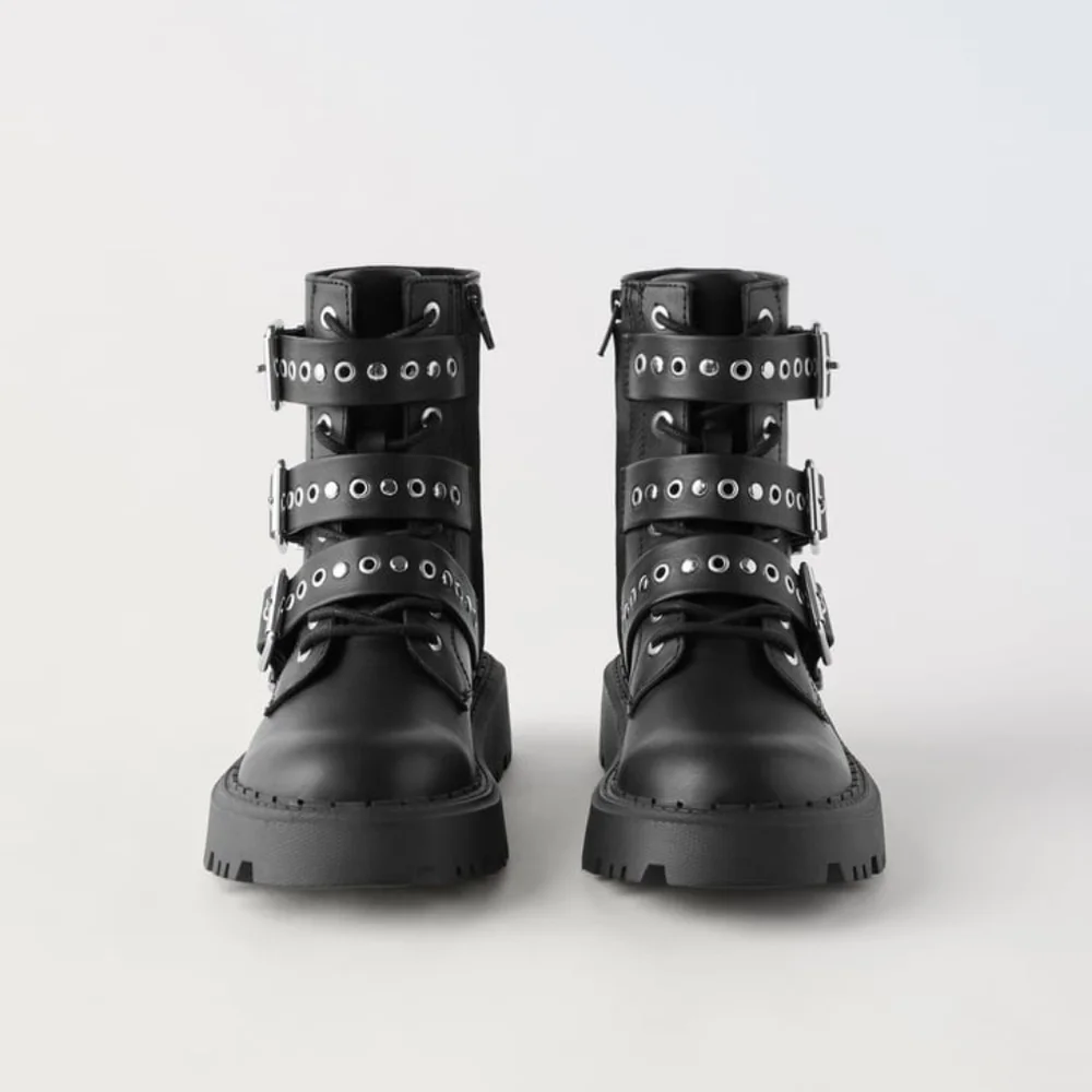 ZARA KIDS STUDDED ANKLE BOOTS